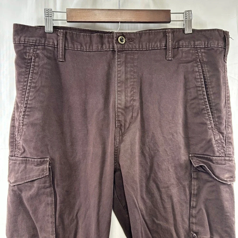 Levi Strauss Cargo Jogger Mens 38x32 (fit 38x29) Brown Tapered Utility Pants